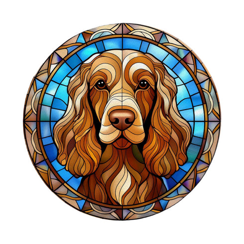 Cocker (Working) Brown Glass Suncatcher Worktop Saver
